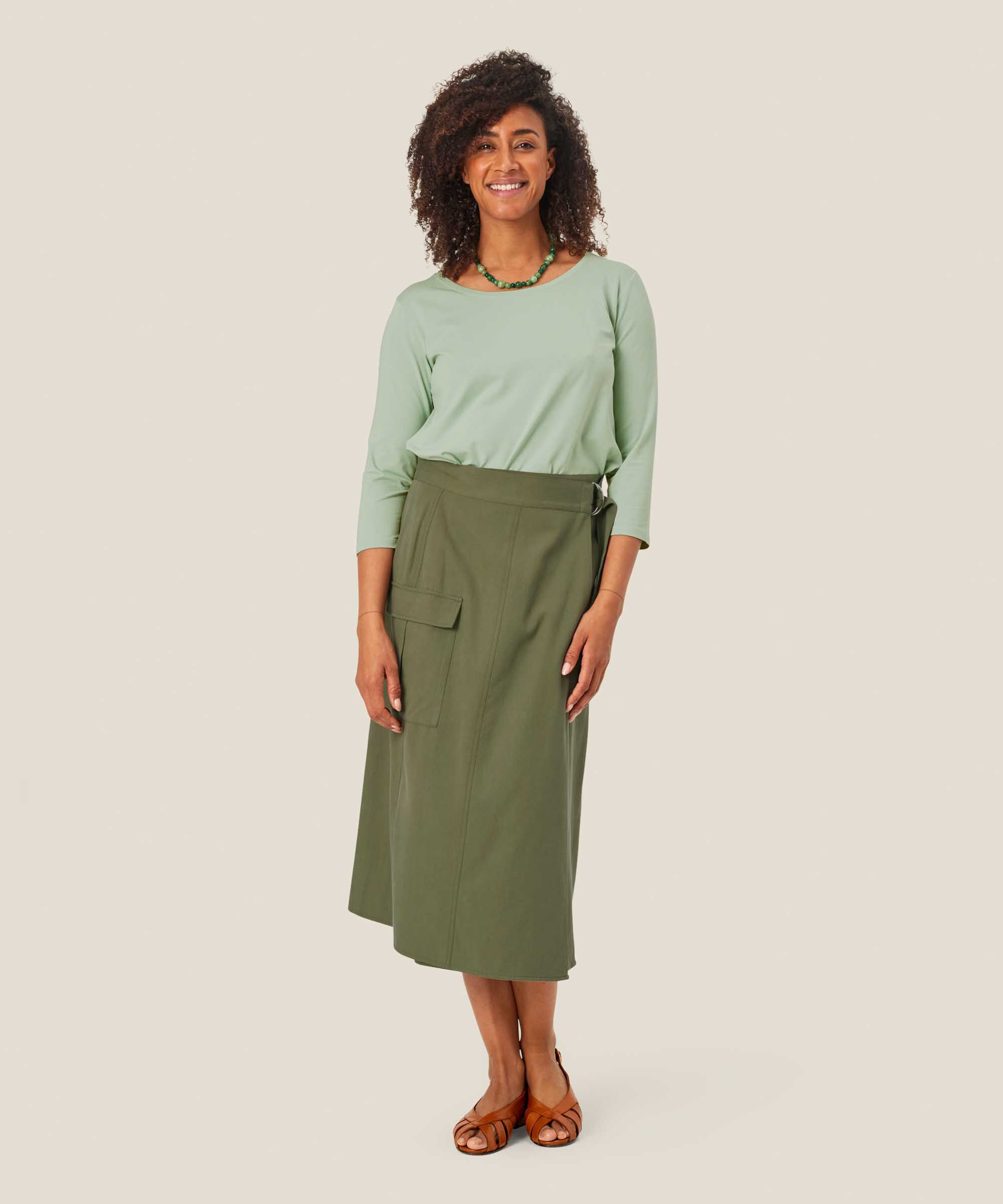 Cecille JERSEY Top, Frosty Green